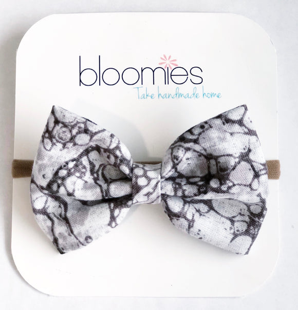 Marble Fall Cotton Bow - Bloomies Handmade