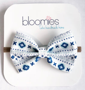 Blooms  Fall Cotton Bow - Bloomies Handmade