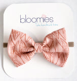 Blush Leaves Fall Cotton Bow - Bloomies Handmade