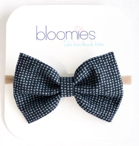 Needle Dot Fall Cotton Bow - Bloomies Handmade